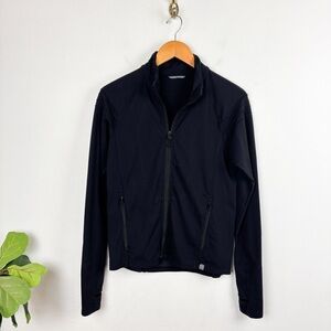 Oiselle Black Zip Up Athletic Running Workout Jacket Sz 4